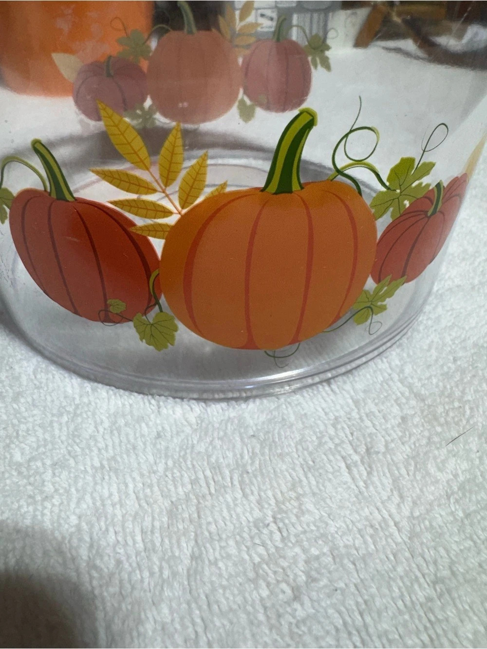 Perfect Harvest Stackable Container Pumpkin Print NWT